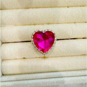 Feed Me Gems Margo Ring - Hot Pink Size 8